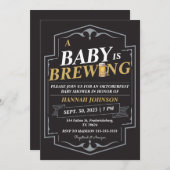 オクトーバーフェストベビーは醸造ベビーシャワー招待状 招待状 (正面/裏面)