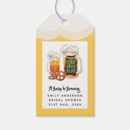 オクトーバーフェストベビーシャワーベビーはビールのプレッツ醸造 ギフトタグ