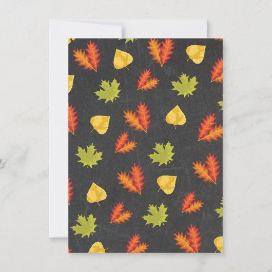 オクトーバーフェストボーイ赤ちゃんシャワー秋招待状 招待状 (裏面)