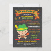 オクトーバーフェストボーイ赤ちゃんシャワー秋招待状 招待状 (正面)