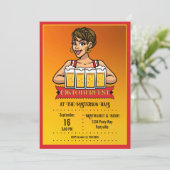 オクトーバーフェストメイド付きビール招待状 招待状 (スタンド正面)