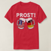 オクトーバーフェストメンズアメリカンドイツ国旗のビールPr Tシャツ (デザイン正面)