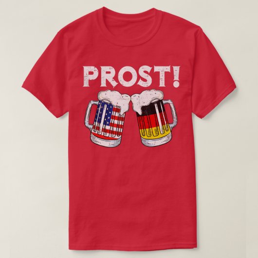 オクトーバーフェストメンズアメリカンドイツ国旗のビールPr Tシャツ (デザイン正面)