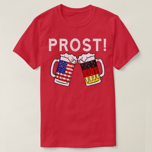 オクトーバーフェストメンズアメリカンドイツ国旗のビールPr Tシャツ (デザイン正面)