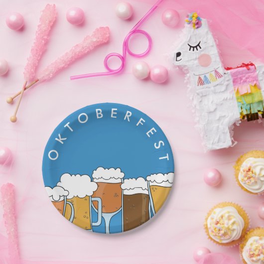 オクトーバーフェストモダンビーエルフェストビアコレクション ペーパープレート (パーティー)