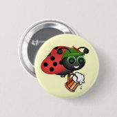 オクトーバーフェストラディバグとビール 缶バッジ (正面&裏面)