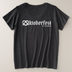 オクトーバーフェストレッツノッティタイポグラフィパンおもしろいン プラスサイズTシャツ