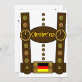 オクトーバーフェストレデルホセおもしろいン 招待状 (正面/裏面)