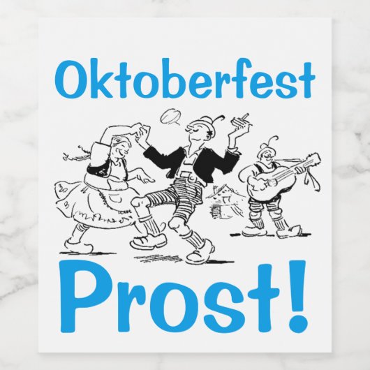 オクトーバーフェストワインラベルプロストトーストパーティーダンス ワインラベル (シングルラベル)