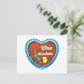 オクトーバーフェストヴィーズンミュンヘンミットバラウントバイエルグラス ポストカード (スタンド正面)