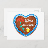 オクトーバーフェストヴィーズンミュンヘンミットバラウントバイエルグラス ポストカード (正面/裏面)