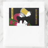 オクトーバーフェスト名前をカスタムするおよび文字シール 長方形シール (バッグ)