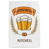 オクトーバーフェスト名前をカスタムする媒体抱き枕 ミディアムペーパーバッグ (正面)