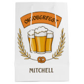 オクトーバーフェスト名前をカスタムする媒体抱き枕 ミディアムペーパーバッグ (裏面)