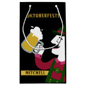 オクトーバーフェスト名前をカスタムする小抱き枕 スモールペーパーバッグ (裏面)
