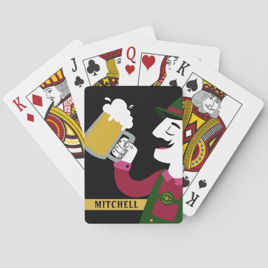 オクトーバーフェスト名前をカスタムする遊カード トランプ (裏面)