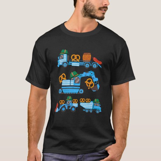オクトーバーフェスト建築車ドイツの衣装B Tシャツ (正面)