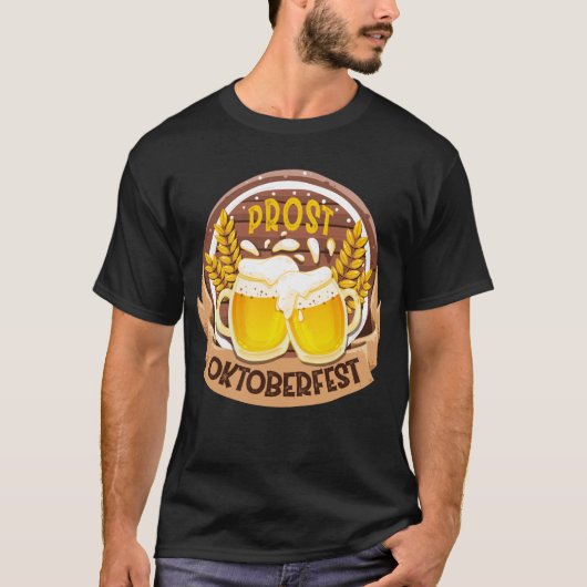 オクトーバーフェスト応援ドイツの飲みビールパーティー Tシャツ (正面)