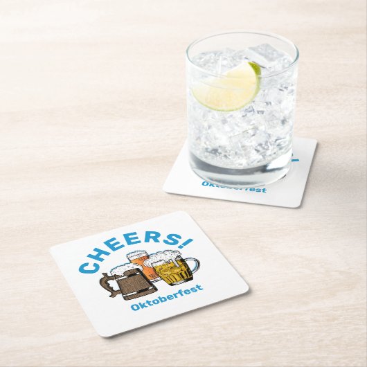 オクトーバーフェスト応援ビール スクエアペーパーコースター (インサイチュ)