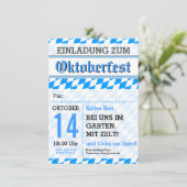 オクトーバーフェスト招待灰色の青 招待状 (スタンド正面)