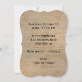 オクトーバーフェスト招待状とジンジャーブレッドハート 招待状 (裏面)