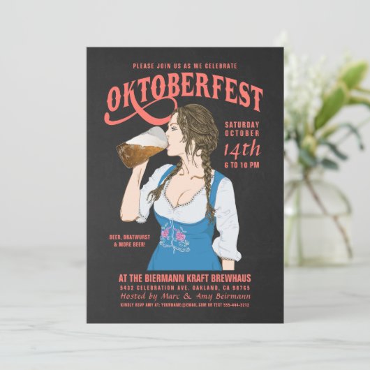 オクトーバーフェスト招待状オクトーバーフェストガール 招待状 (スタンド正面)