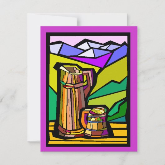 オクトーバーフェスト招待状スタイン&ピッチャーアルプスバック 招待状 (正面)