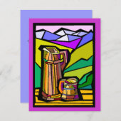 オクトーバーフェスト招待状スタイン&ピッチャーアルプスバック 招待状 (正面/裏面)