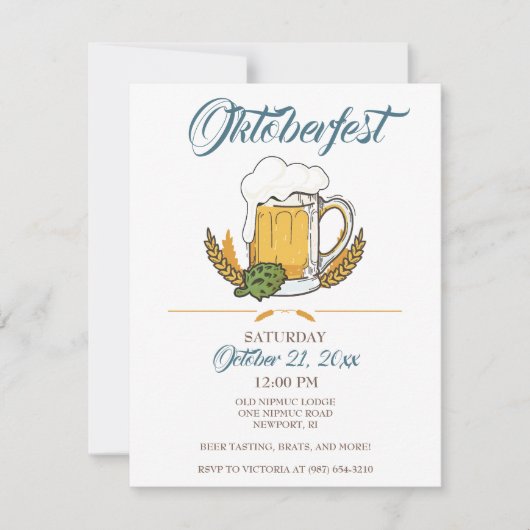 オクトーバーフェスト招待状、ビール試飲のご案内 招待状 (正面)