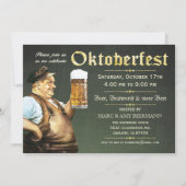 オクトーバーフェスト招待状(ヴィンテージ) v.1 （緑） 招待状 (正面)