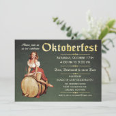 オクトーバーフェスト招待状(ヴィンテージ) v.2 （緑） 招待状 (スタンド正面)