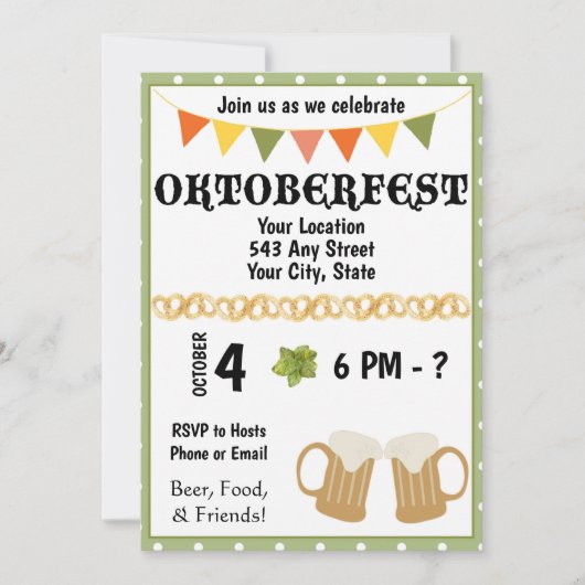オクトーバーフェスト招待状 招待状 (正面)