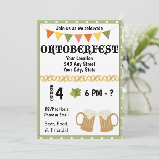 オクトーバーフェスト招待状 招待状 (スタンド正面)