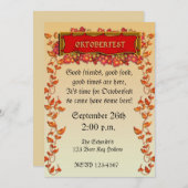 オクトーバーフェスト招待状 招待状 (正面/裏面)