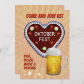 オクトーバーフェスト招待状 招待状 (正面/裏面)