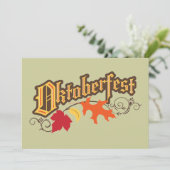 オクトーバーフェスト文字と紅葉 招待状 (スタンド正面)