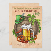 オクトーバーフェスト時間招待状 招待状 (正面/裏面)