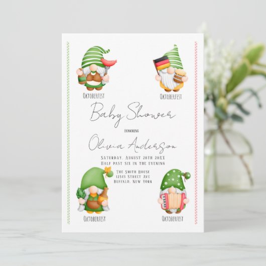 オクトーバーフェスト格言ベビーシャワー 招待状 (スタンド正面)