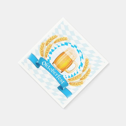 オクトーバーフェスト泡ビールマグ スタンダードカクテルナプキン (角)