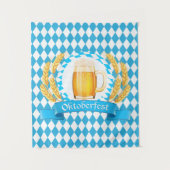 オクトーバーフェスト泡ビールマグ タペストリー (正面)