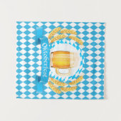 オクトーバーフェスト泡ビールマグ タペストリー (正面(横))