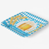 オクトーバーフェスト泡ビールマグ ペーパープレート (傾斜あり)