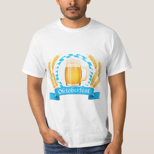 オクトーバーフェスト泡ビールマグ Tシャツ (正面)