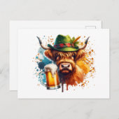 オクトーバーフェスト牛 ポストカード (正面/裏面)