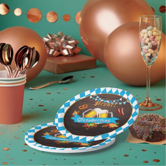 オクトーバーフェスト紙プレート ペーパープレート (複数)