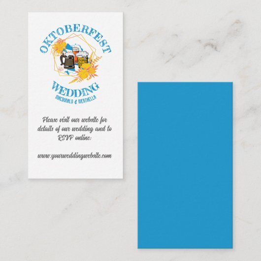 オクトーバーフェスト結婚のウェブサイト エンクロージャーカード (正面/裏面)