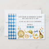 オクトーバーフェスト結婚のバイエルンブライダルパーティ案 招待状 (裏面)