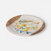 オクトーバーフェスト結婚のバ素朴バリアンビールパーティー ペーパープレート (アングル)