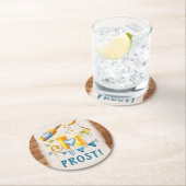 オクトーバーフェスト結婚のバ素朴バリアンビールパーティー ラウンドペーパーコースター (インサイチュ)