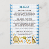 オクトーバーフェスト結婚のビール素朴詳細の方向 エンクロージャーカード (正面)